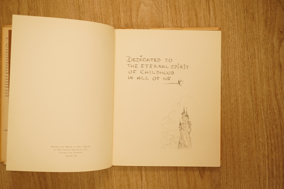 Disney, Walt - ‘’Sketch Book’’ [of Snow White and the Seven Dwarfs], with frontispiece and 11 tipped-in colour plates, 4to, cloth, with unclipped pictorial d/j, torn at the extremities, William Collins Sons & Co. Ltd., L
